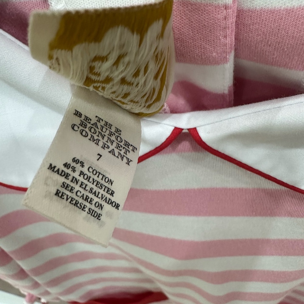 TBBC Pink Striped Kids Dress Size 7 - Picture 10 of 13